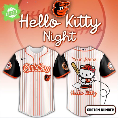 Baltimore Orioles x Hello Kitty Special Edition Game Night Baseball Jersey