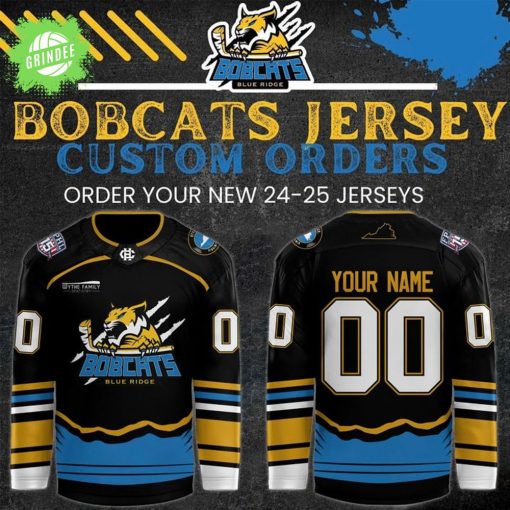 Bobcats Blue Ridge Pro Black Hockey Jersey 2025 Limited Version