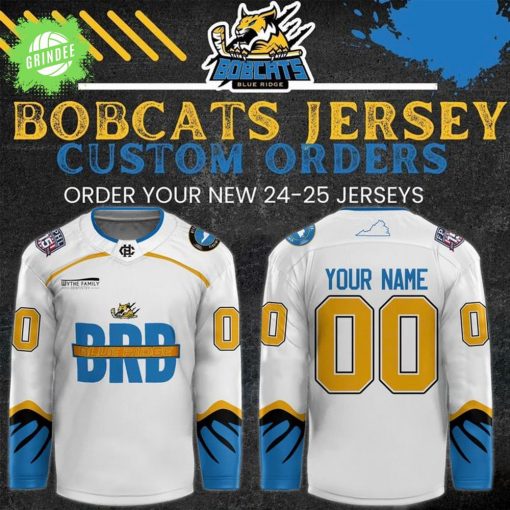 Bobcats Pro White Hockey Jersey 2025 Custom Fan Apparel