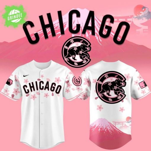 Chicago Cubs Sakura Jersey – Japanese Cherry Blossom Baseball Shirt