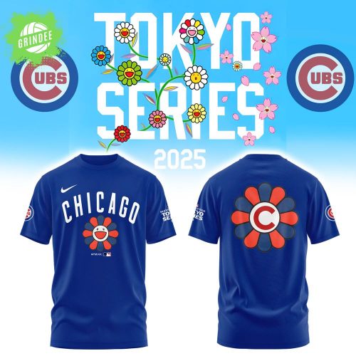 Chicago Cubs Tokyo Series Navy T-Shirt 2025 MLB Exclusive