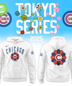 Chicago Cubs Tokyo Series White Hoodie 2025 Limited Edition