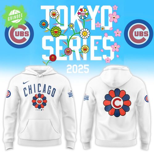 Chicago Cubs Tokyo Series White Hoodie 2025 Limited Edition