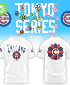 Chicago Cubs Tokyo Series White T-Shirt 2025 MLB Special Edition