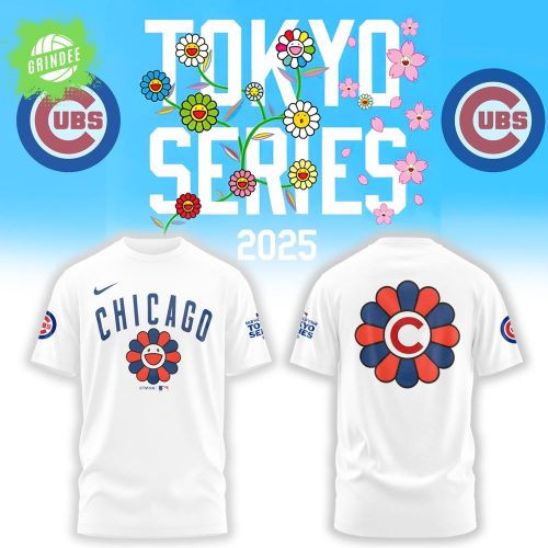 Chicago Cubs Tokyo Series White T-Shirt 2025 MLB Special Edition