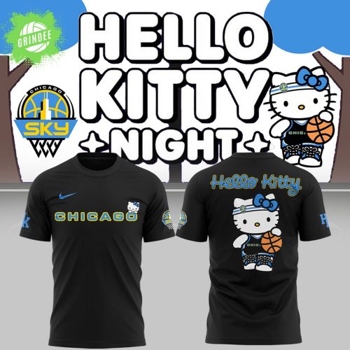 Chicago Sky x Hello Kitty Night Special Edition T-Shirt 2025 – WNBA Fan Apparel