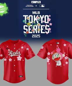 Cincinnati Reds x Takashi Murakami MLB World Tour Tokyo Series 2025 Red Baseball Jersey