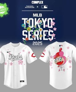 Cincinnati Reds x Takashi Murakami MLB World Tour Tokyo Series Baseball Jersey 2025