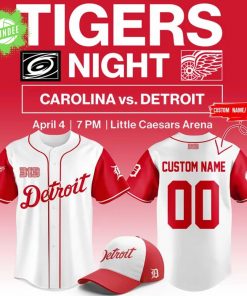 Detroit Red Wings Heritage Baseball Jersey – Tiger Night April 4 Special Edition