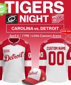 Detroit Red Wings Heritage Hockey Jersey – Tiger Night April 4 NHL Limited Edition