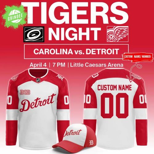 Detroit Red Wings Heritage Hockey Jersey – Tiger Night April 4 NHL Limited Edition