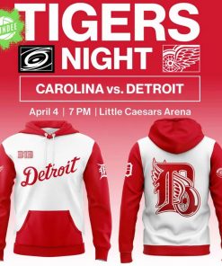 Detroit Red Wings Heritage Hoodie – Tiger Night April 4 Limited Edition