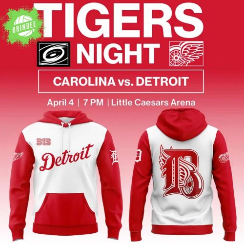 Detroit Red Wings Heritage Hoodie – Tiger Night April 4 Limited Edition