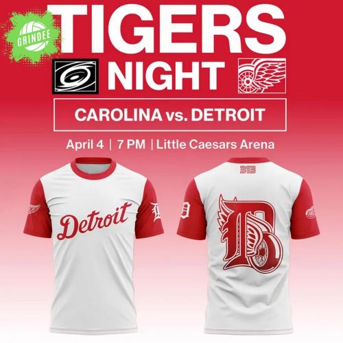 Detroit Red Wings Heritage T-Shirt – Tiger Night April 4 Special Edition