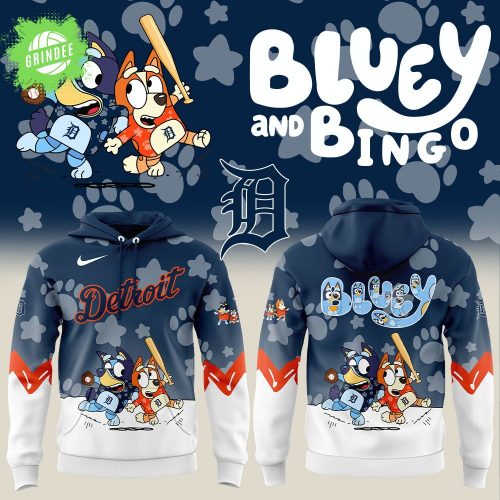 Detroit Tigers x Bluey and Bingo Hoodie Limited Edition