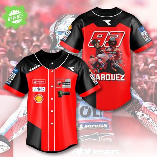 Ducati Lenovo Team x Marc Marquez Baseball Jersey – MotoGP Special Edition