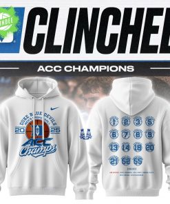 Duke Men’s Basketball ACC Champions Nike 2025 Limited White Hoodie