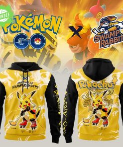 Greenville Swamp Rabbits x Pokémon Pikachu GO Hoodie NHL Collab