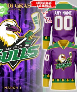 Gulls Mardi Gras Jersey Custom Name 24-25 Edition