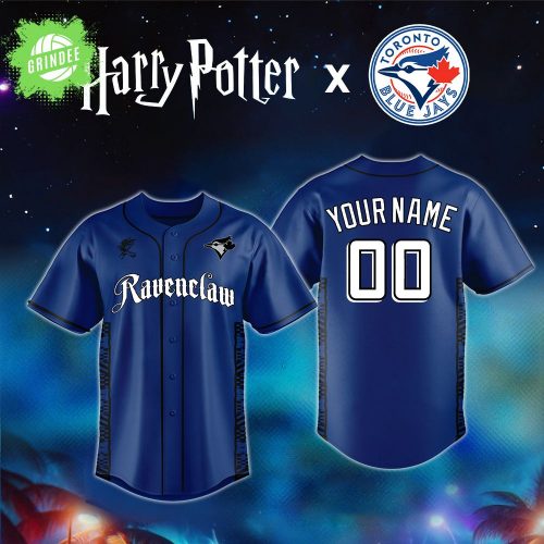 Harry Potter x Toronto Blue Jays MLB “Ravenclaw” Personalized Baseball Jersey