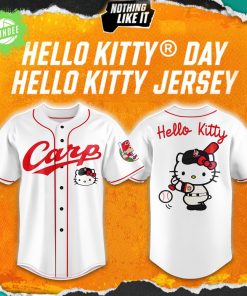 Hiroshima Carp x Hello Kitty Day-Night Baseball Jersey 2025