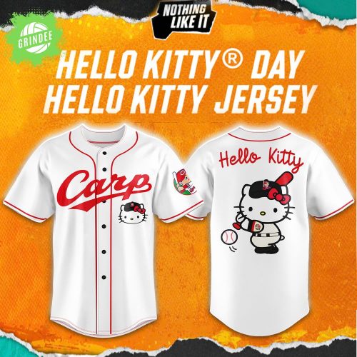 Hiroshima Carp x Hello Kitty Day-Night Baseball Jersey 2025