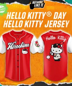 Hiroshima Carp x Hello Kitty Day-Night Red Baseball Jersey 2025