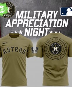 Houston Astros Military Appreciation Night T-Shirt 2025 Limited Edition