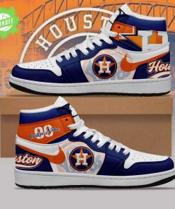 Houston Astros Team Official Air Jordan 1 Custom Name Shoes 2025