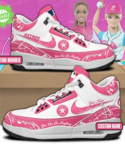 Houston Astros Team Official Barbie Pink Air Jordan 3 Shoes Custom Name & Number Limited Edition 2025