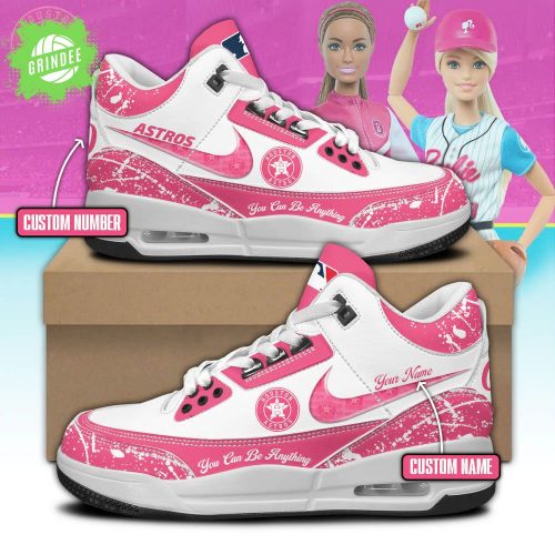 Houston Astros Team Official Barbie Pink Air Jordan 3 Shoes Custom Name & Number Limited Edition 2025