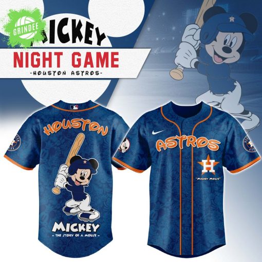 Houston Astros x Mickey Night Game Baseball Jersey