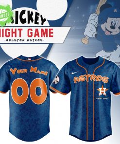 Houston Astros x Mickey Night Game Baseball Jersey Custom Name
