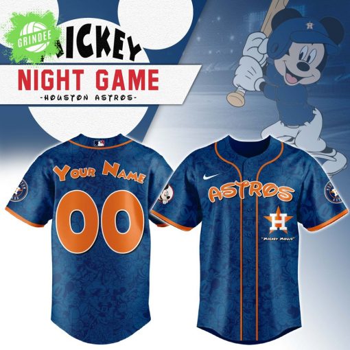 Houston Astros x Mickey Night Game Baseball Jersey Custom Name