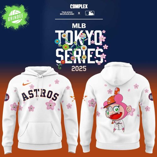 Houston Astros x Takashi Murakami MLB World Tour Tokyo Series White Hoodie 2025