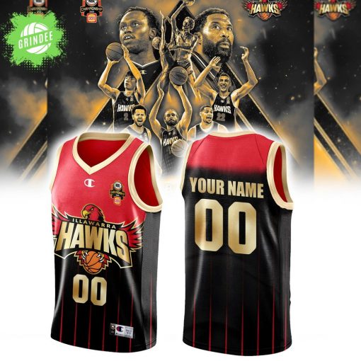 Illawarra Hawks NBL25 Finals Champion Combo V-Neck Basketball Jersey (Custom)