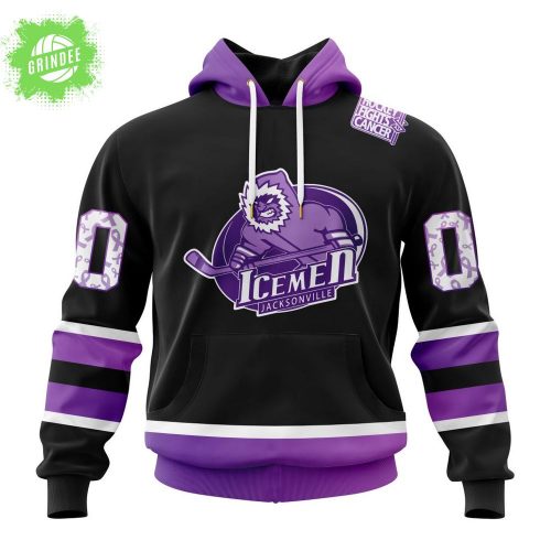 Jacksonville Icemen Cancer Support Awareness Hoodie 2025