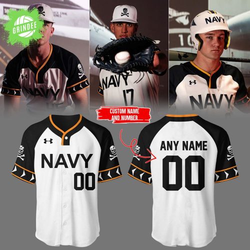 Jolly Rogers Navy Midshipmen Baseball Jersey 2025 Special Custom