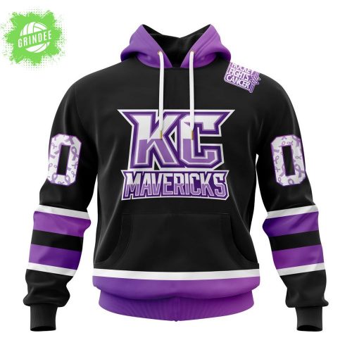 Kansas City Mavericks Hockey Fights Cancer Unique Edition Hoodie 2025