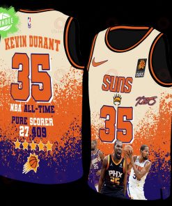 Kevin Durant NBA All-Time Pure Scorer Phoenix Suns 3D Basketball Jersey