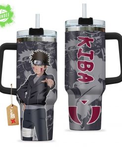 Kiba Inuzuka Naruto Anime Custom Stanley Quencher 40oz Tumbler with Handle