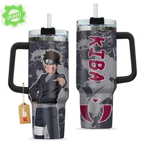Kiba Inuzuka Naruto Anime Custom Stanley Quencher 40oz Tumbler with Handle
