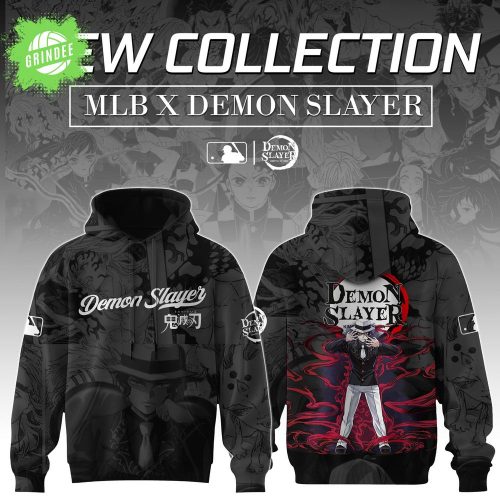 Kibutsuji Muzan Demon Slayer x MLB Baseball Hoodie Limited Edition