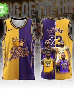 King James #23 Lakers King Of The Hill Basketball 3D Jersey Special Edition