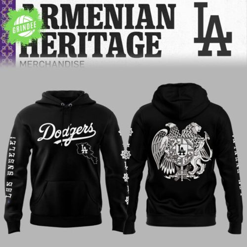 LA Dodgers x Armenian Heritage Black Hoodie 2025 Special Edition