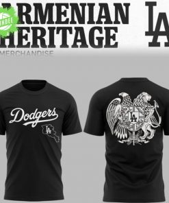 LA Dodgers x Armenian Heritage Black T-Shirt 2025 Limited Edition