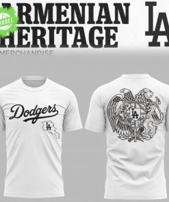 LA Dodgers x Armenian Heritage White T-Shirt 2025 MLB Exclusive