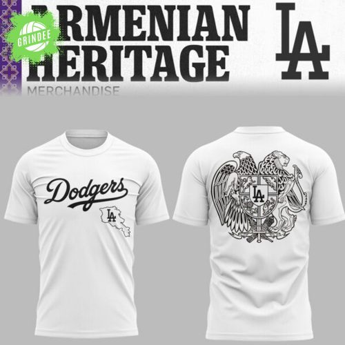 LA Dodgers x Armenian Heritage White T-Shirt 2025 MLB Exclusive