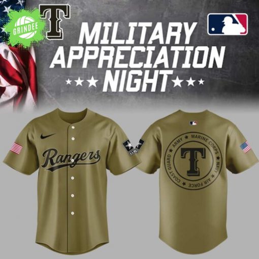 LA Rangers Military Appreciation Night Baseball Jersey 2025 Special Edition