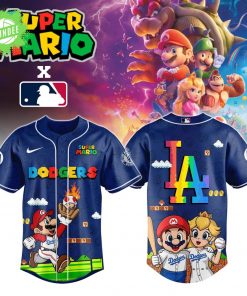 Los Angeles Dodgers MLB x Super Mario Night Special Edition Baseball Jersey 2025
